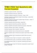 TFM01 FEES Test Questions with Correct Answers 