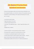 JBL Module 2 Practice Exam Questions and Answers