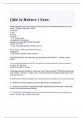 CMN 3V Midterm 2 Exam Questions and Answers 2024