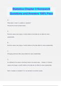 Statistics Chapter 3 Homework Questions and Answers 100% Pass