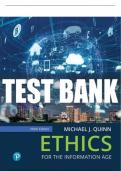 Test Bank For Ethics for the Information Age, 9th edition All Chapters - 9780138238759