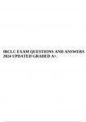 IBCLC EXAM QUESTIONS AND ANSWERS 2024 UPDATED GRADED A+.
