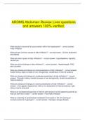  ARDMS Abdomen Review Liver questions and answers 100% verified.