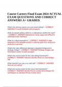Course Careers Final Exam 2024 ACTUAL EXAM QUESTIONS AND CORRECT ANSWERS A+ GRADED.