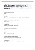 ABC Wastewater collection Level 3 Exam Questions with 100% correct answers