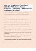 APA and MLA Citation Flash Cards 2024(The All-Inclusive Student Handbook - Affordable, Comprehensive, and Packed with Q&A)