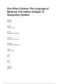 Davi-Ellen Chabner The Language of Medicine 11th edition Chapter 12 Respiratory System UPDATED!!!