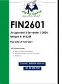 FIN2601 Assignment 2 (QUALITY ANSWERS) Semester 1 2024