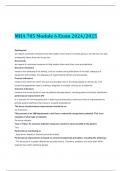 MHA 705 Module 6 Exam 2024/2025