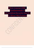 WGU Course C836 WGU Course C836 - Fundamentals of Information Security
