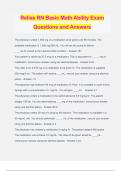 Relias RN Basic Math Ability Exam Questions and Answers