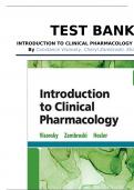 TEST BANK FOR INTRODUCTION TO CLINICAL PHARMACOLOGY 10TH EDITION By Constance Visovsky, Cheryl Zambroski, Shirley Hosler CHAPTER 1-20 LATEST UPDATE 2024