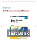 Basic Geriatric Nursing 8th Edition by Patricia A. Williams Test Bank - Your Complete Guide