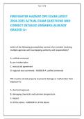 FIREFIGHTER HAZMAT OPS EXAM LATEST  2024-2025 ACTUAL EXAM QUESTIONS AND  CORRECT DETAILED ANSWERS|ALREADY  GRADED A+
