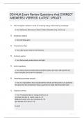 SCH4UA Exam Review 2024 VERIFIED ANSWERS