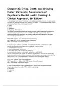Chapter 30: Dying, Death, and Grieving Halter: Varcarolis' Foundations of Psychiatric Mental Health Nursing: A Clinical Approach, 8th Edition UPDATED QUESTIONS AND ANSWERS 100% VERIFIED