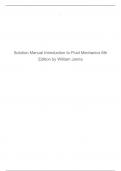 Solution Manual Introduction to Fluid Mechanics 6th Edition by William Janna