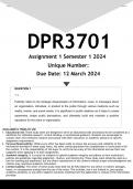 DPR3701 Assignment 1 (ANSWERS) Semester 1 2024 - DISTINCTION GUARANTEED