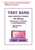 Basic Geriatric Nursing 7th Edition Patricia Williams Test Bank