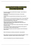 NR546 Psychopharm Midterm Exam Questions And Answers 