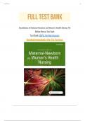Test Bank Foundations of Maternal-Newborn and Women's Health Nursing, 7th Edition by Murray Chapter 1-28 | All Chapters with Correct Questions and Answers/ Grade A+/ Due on September 28 2024
