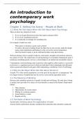 Samenvatting An Introduction to Contemporary Work Psychology -  Deeltentamen 1 Arbeidspsychologie (202100019)