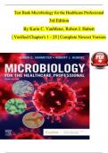 TEST BANK For Microbiology for the Healthcare Professional, 3rd Edition By Karin C. Van Meter, Robert J. Hubert | Verified Chapters 1 - 25 | 