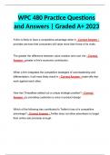 WPC 480 Practice Questions and Answers | Graded A+ 2023