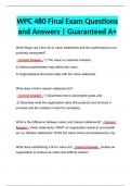 WPC 480 Final Exam Questions and Answers | Guaranteed A+