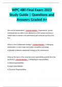 WPC 480 Final Exam 2023 Study Guide | Questions and Answers Graded A+ 