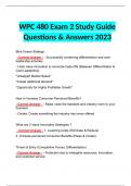 WPC 480 Exam 2 Study Guide Questions & Answers 2023
