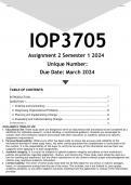 IOP3705 Assignment 2 (ANSWERS) Semester 1 2024 - DISTINCTION GUARANTEED