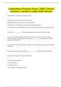 Lifeboatman Practice Exam | 100% Correct Answers | Verified | Latest 2024 Version