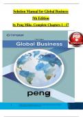 Solution Manual for Global Business, 5th Edition by Peng Mike, Verified Chapters 1 - 17, Complete Newest Version