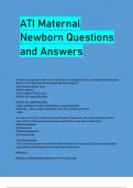 ATI Maternal  Newborn Questions  and Answers