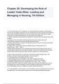 Chapter 28: Developing the Role of Leader Yoder-Wise: Leading and Managing in Nursing, 7th Edition