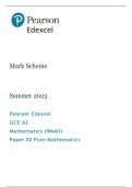 E-dexcel mathematics pure maths paper 2 2023  mark scheme(ANSWERS)