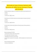 Biomedicine Exam (Urinary System) with Questions & 100% Correct Answers| Passed with Grade A