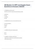 OB Module 12- BPP and Doppler Exam Questions & Answers 2024/25