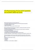   ATI Pharmacology Proctor 2019 questions and answers latest top score.