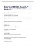  NYS EMT EXAM PRACTICE TEST #2 EXAM 2024 WITH 100% CORRECT ANSWERS
