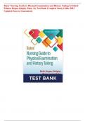 Bates' Nursing Guide to Physical Examination and History Taking 3rd third Edition Hogan-Quigley Palm By Test Bank Complete Study Guide 2023 Updated Success Guaranteed