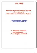 Test Bank for New Perspectives Computer Concepts Comprehensive, 21st Edition Parsons  (All Chapters included)