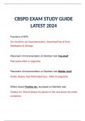 CBSPD EXAM STUDY GUIDE LATEST 2024