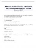 PNP Cert Health Promotion & Well Child Care: Review Questions With Correct Answers 2025