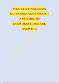 WGU C172 FINAL EXAM QUESTIONS AND CORRECT ANSWERS 300 QUESTIONS AND ANSWERS 2024
