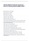 Obesity Medicine Boards (American Board of Obesity MedicineBMI) 2024!!