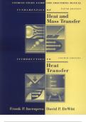 Fundamentals of Heat and Mass Transfer 5th Edition Solutions Manual