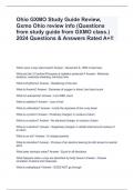 Ohio GXMO Study Guide Review, Gxmo Ohio review info (Questions from study guide from GXMO class.) 2024 Questions & Answers Rated A+!!