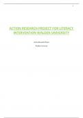 ACTION RESEARCH PROJECT FOR LITERACY  INTERVENTION WALDEN UNIVERSITY